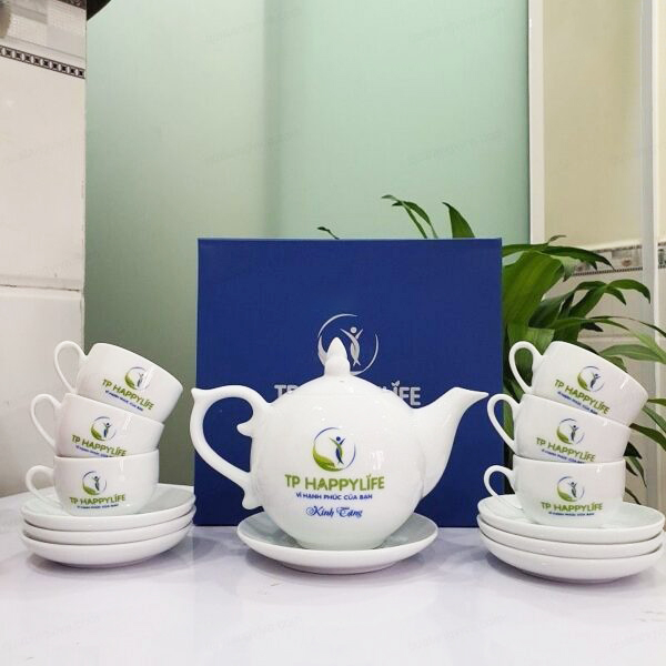 Bộ Ấm Chén Bát Tràng – Bộ Bưởi 600ml A020