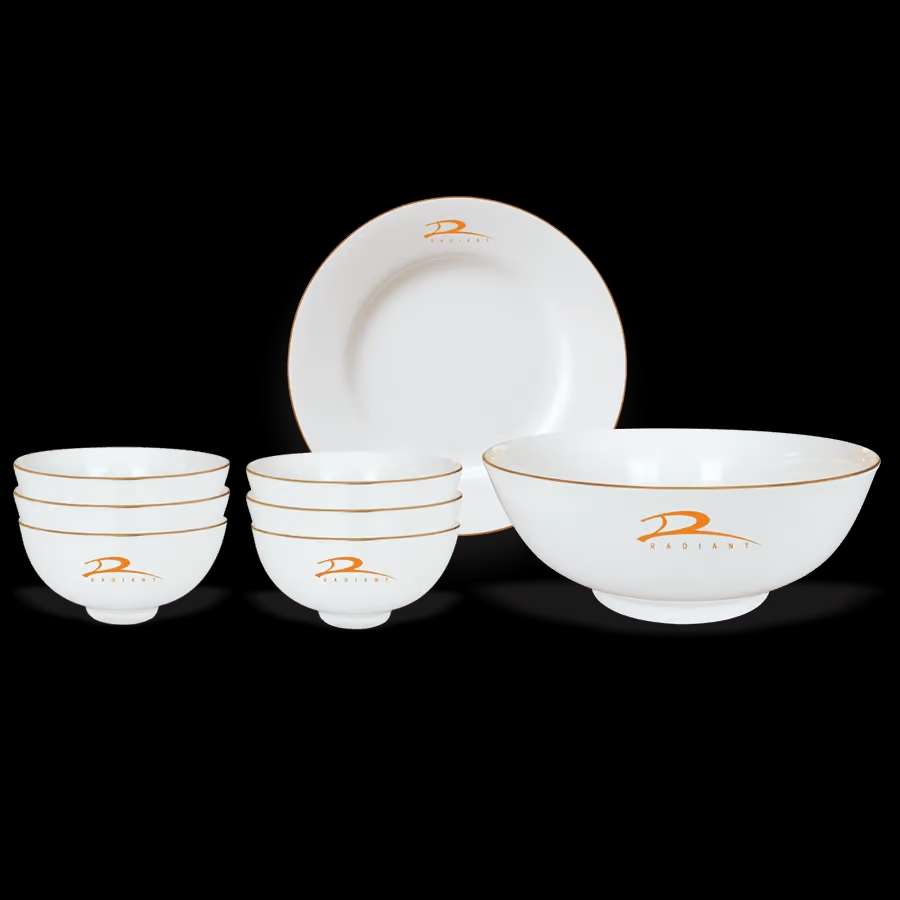 Bộ chén đĩa in logo Mẫu 3